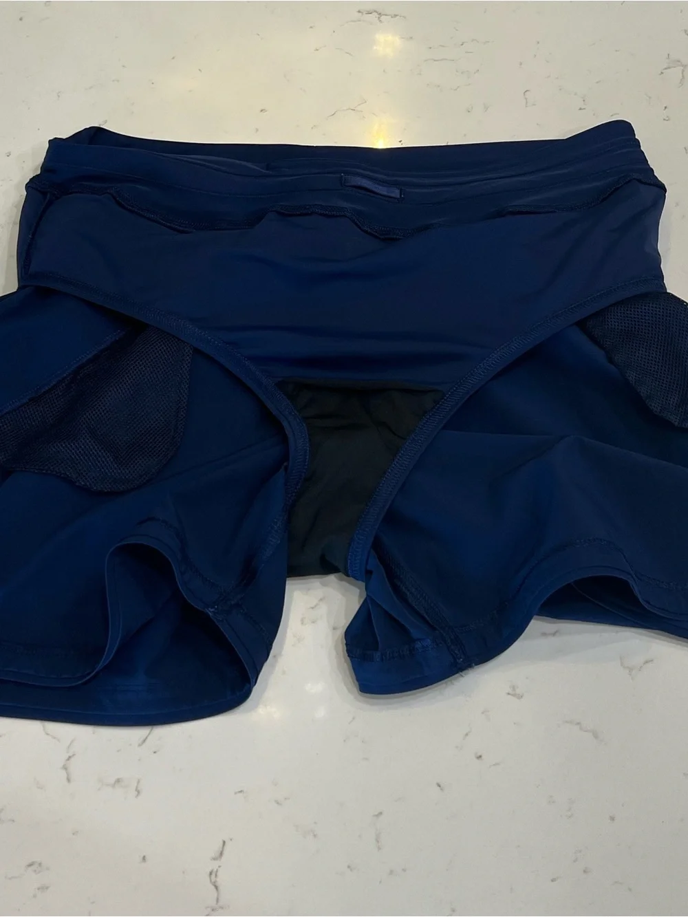 Lands’ End Navy Blue Quick Dry Athletic Shorts Size 12
